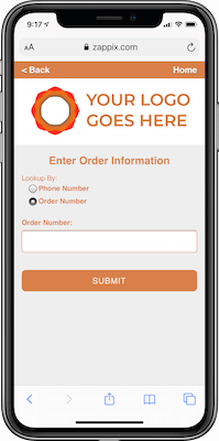 zappix order number form generic demo phone